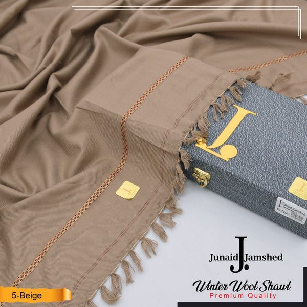 J. Men Premium Wool Shawl Beige D-007